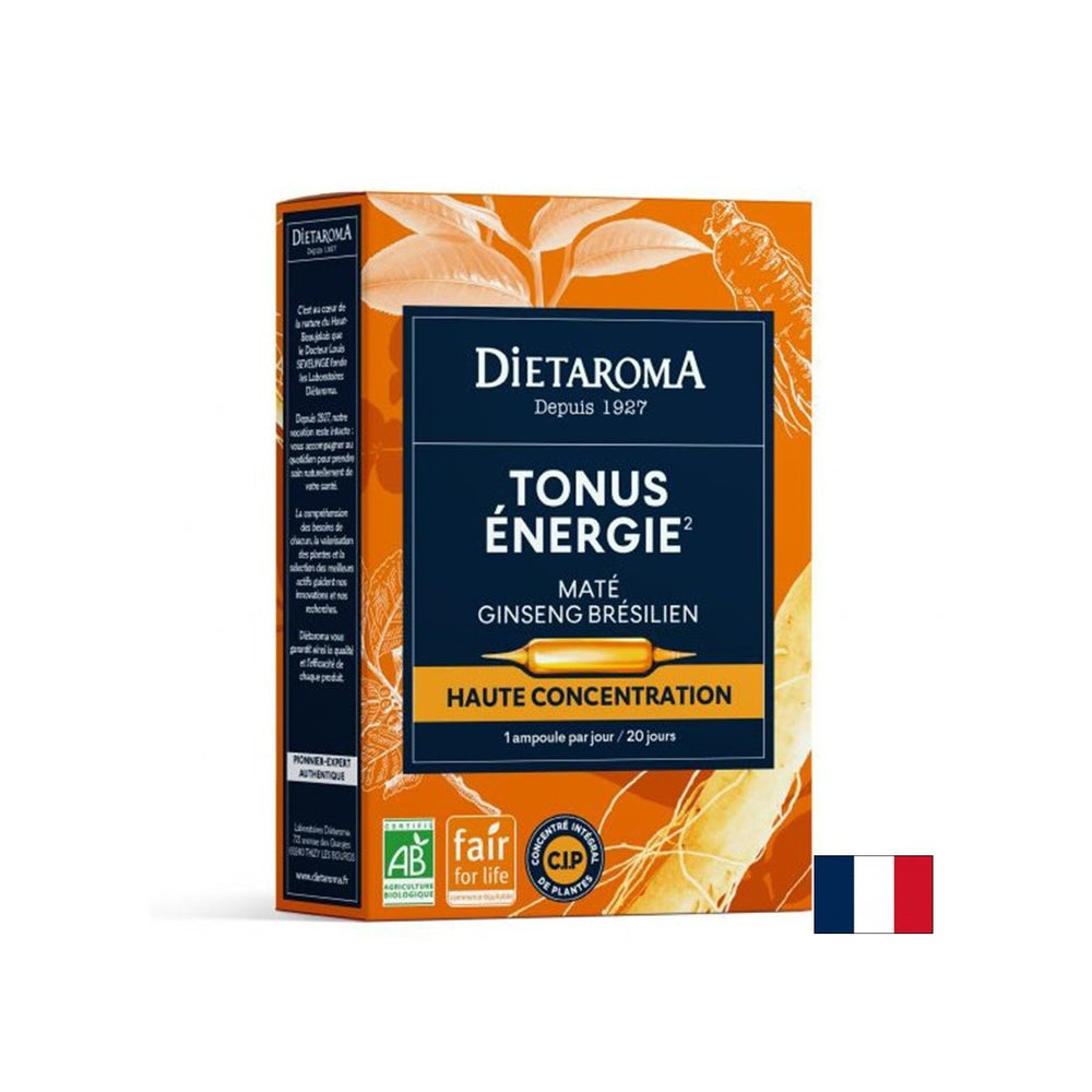 Tón a energia (s Yerba Mate, brazílskym ženšenom), 20 pitiacich ampúl