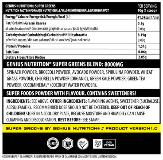 Super Greens | 100% prírodné 9 super ingrediencií 300 gramov