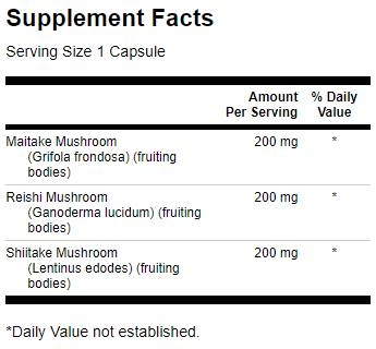 Triple Mushroom komplex 600 mg - 60 kapsúl