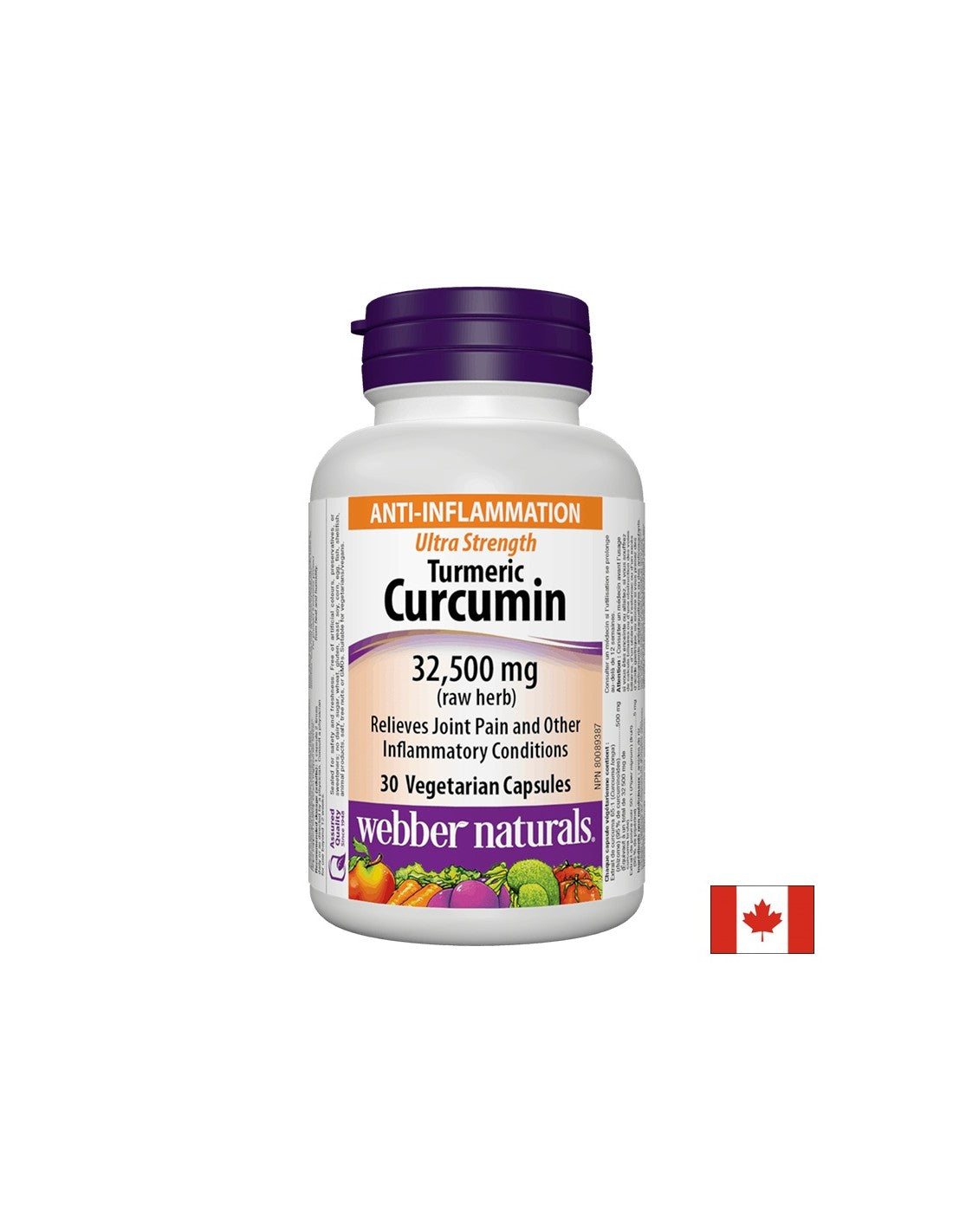 Kurkuma Curcumin Ultra Strength / Kurkuma a čierne korenie, 32 500 mg, 30 kapsúl <tc>Webber Naturals</tc>