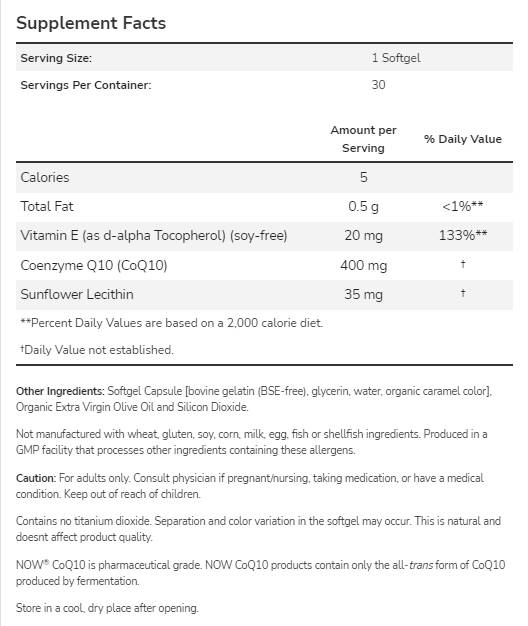 COQ10 400 mg - 30 gélových kapsúl