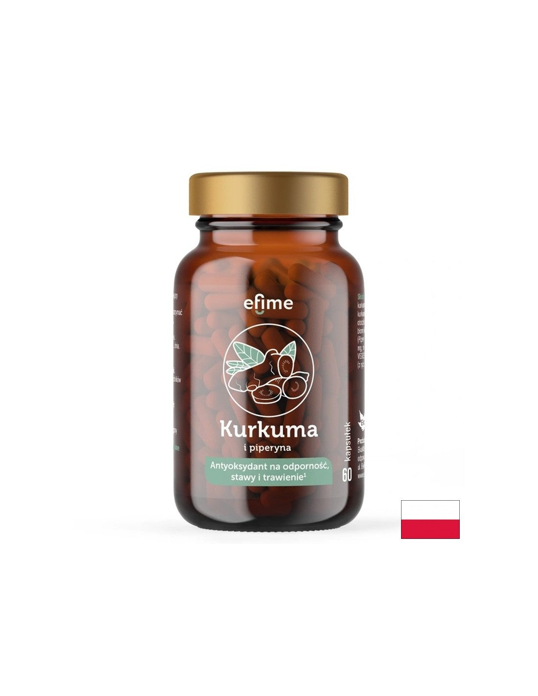 Na podporu kĺbov a dobrého trávenia - Kurkuma + čierny korenie, 60 kapsúl