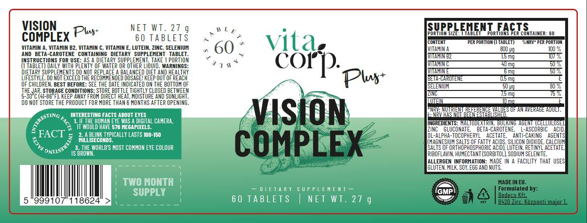 Vision Complex | Vzorec pre zdravie očí - 60 tabliet