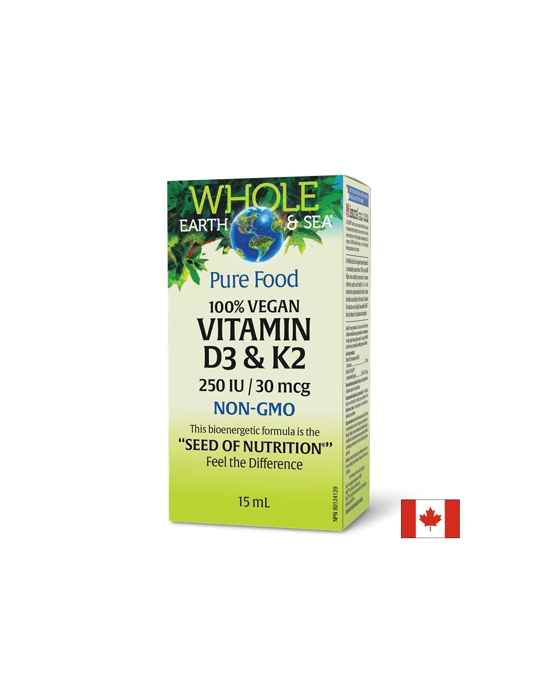Vitamín D3 250 IU + K2 30 µg Celá Zem a Sea® - pre kosti, imunitu a zdravé krvné cievy, 15 ml kvapiek