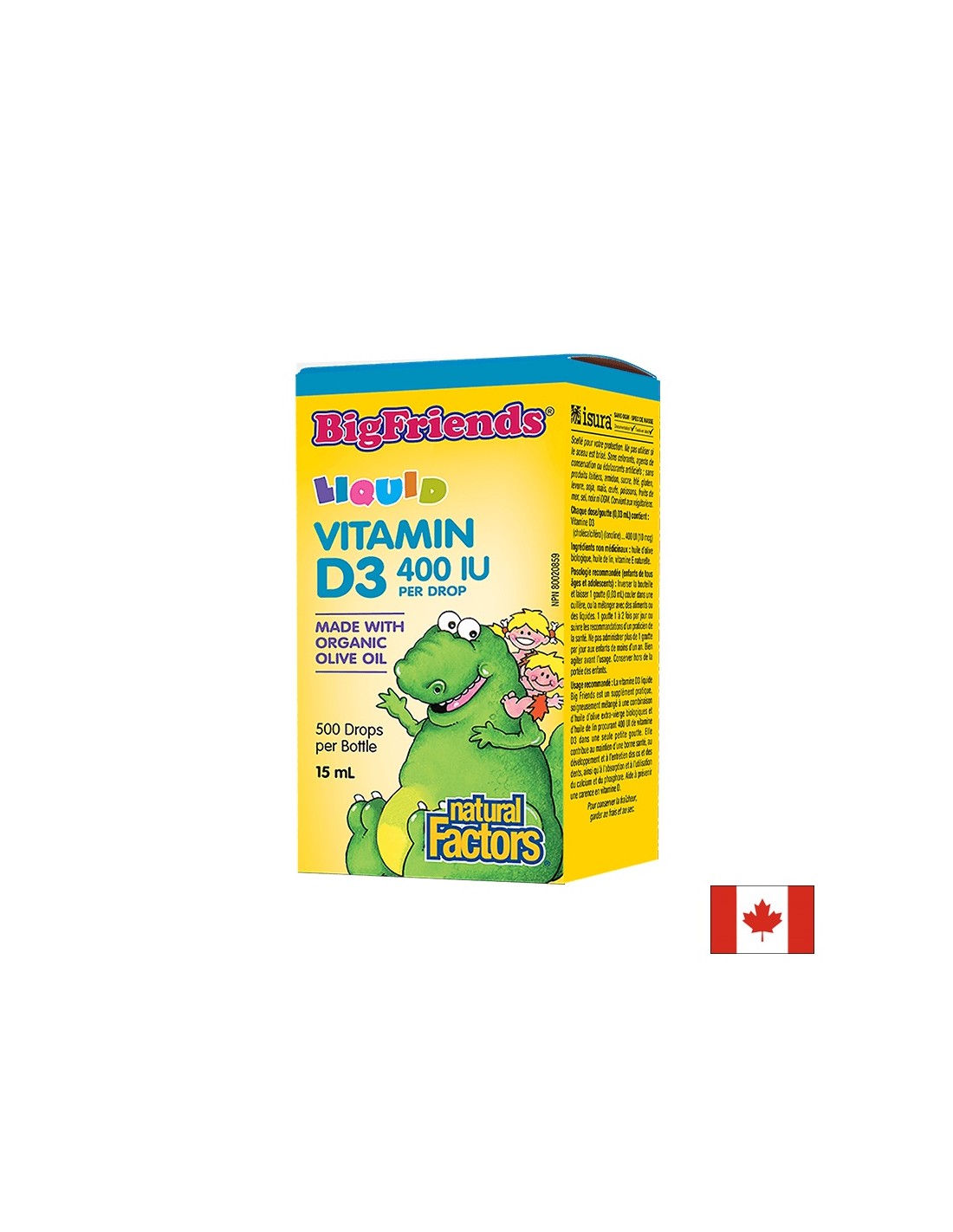 Bigfriends Liquid vitamín D3 pre deti 400 IU - 15 ml