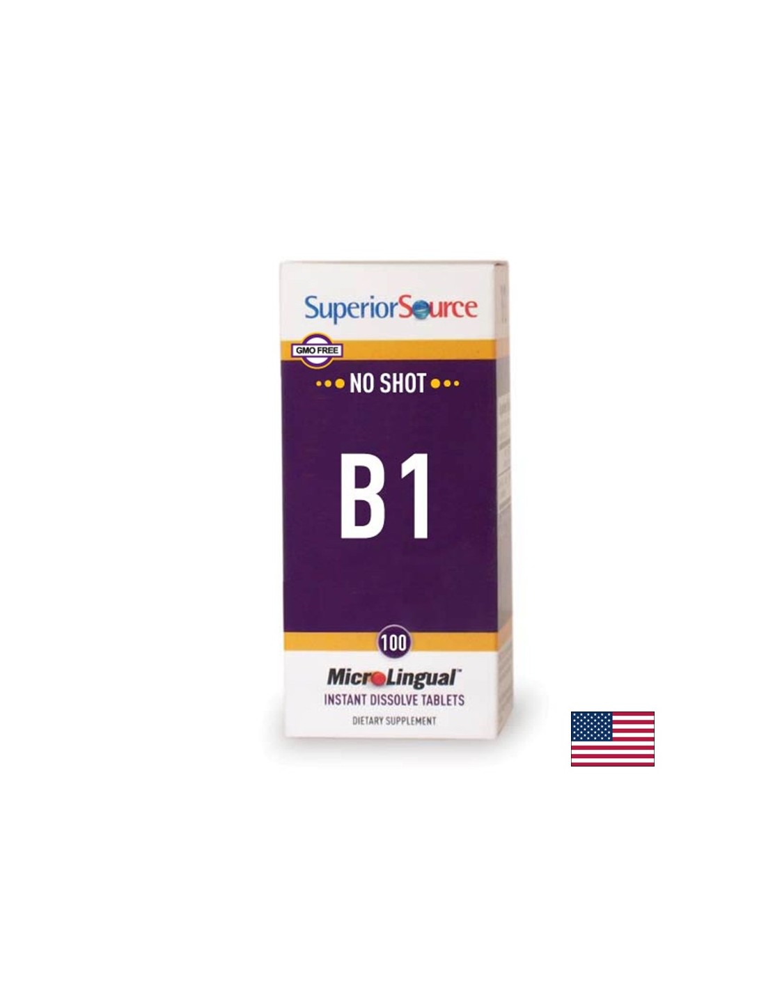 Vitamín B1 (tiamínmonitrát) – nervový systém a kardiovaskulárne zdravie, 100 mg x 100 sublingválnych tabliet <tc>Superior Source</tc>