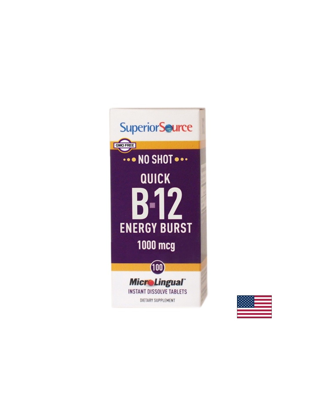 Vitamín B12 - energetický metabolizmus, 100 sublingválnych tabliet <tc>Superior Source</tc>