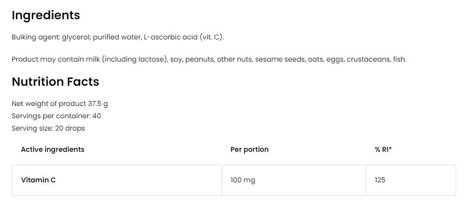 Vitamín C / tekutina kvapky 30 ml
