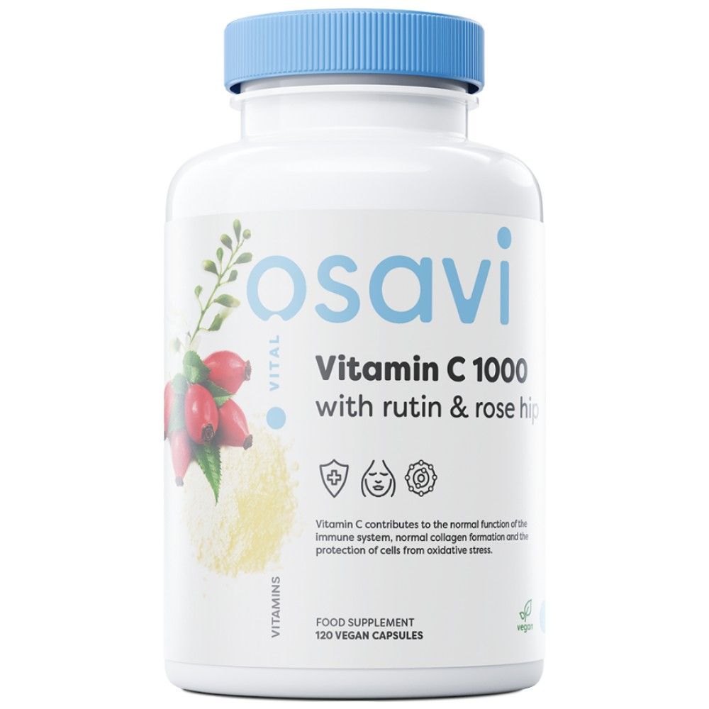Vitamín C 1000 | s Rutin a Rose Bips - 120 kapsúl