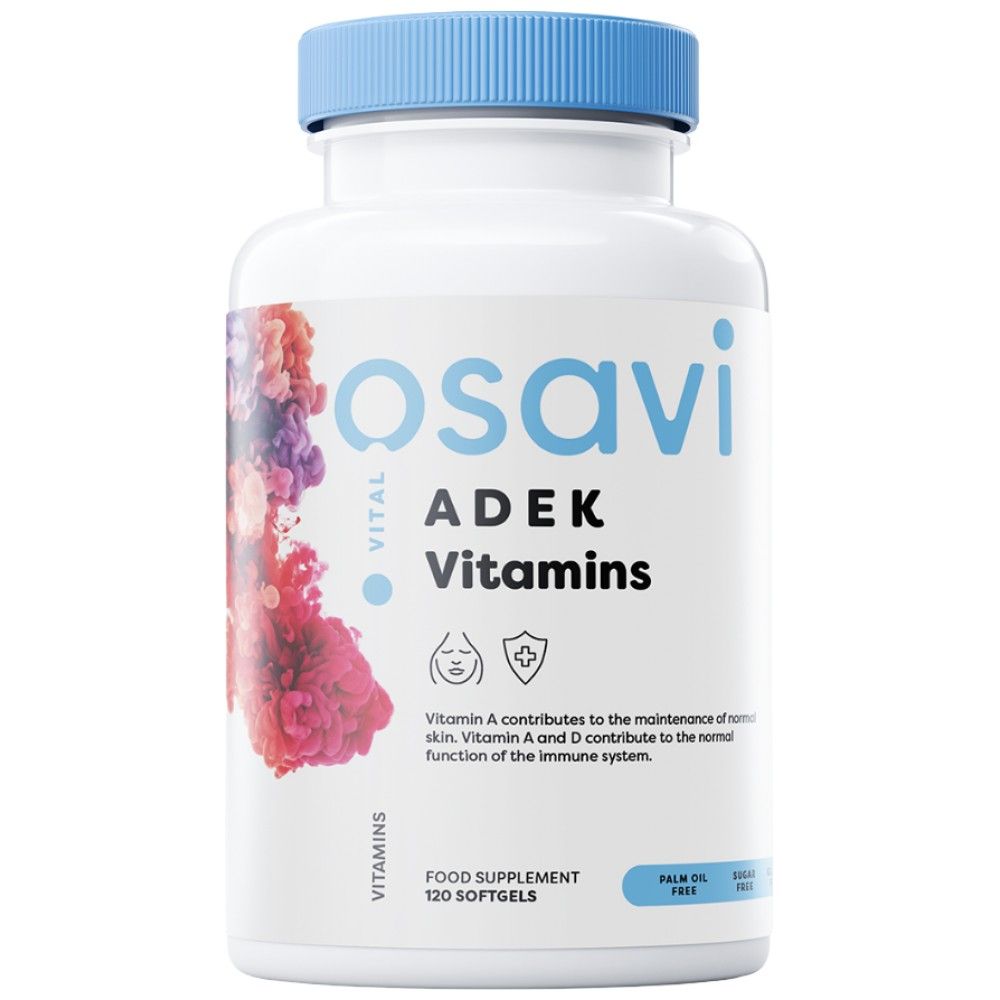 Vitamíny Adek A + D + E + K | s Quali -D® - 120 gélových kapsúl