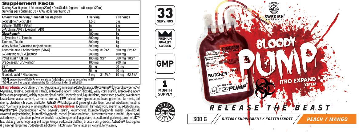 Krvavé čerpadlo / stimulované nitro rozšírenie systému - 300 gramov