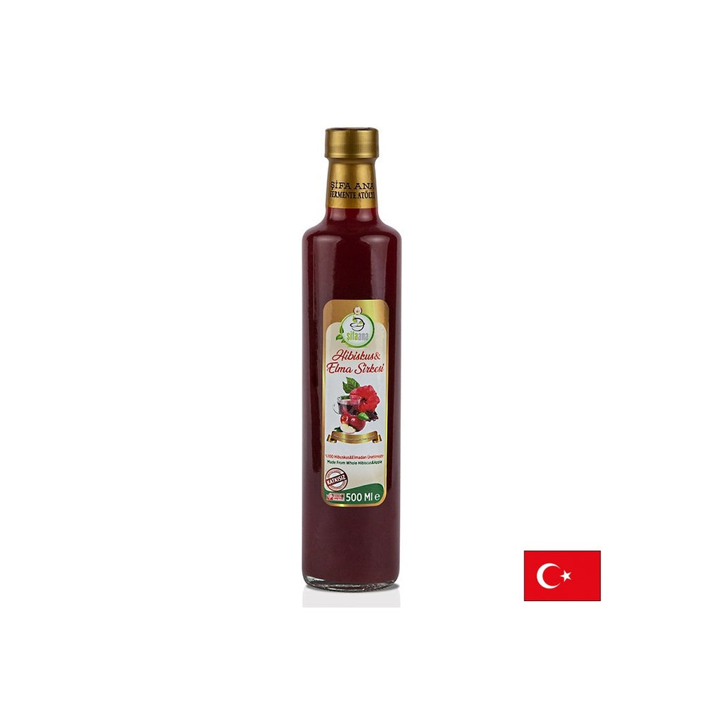 Prírodný jablčný ocot s hibiscusom - krvný tlak a kontrola cholesterolu, 500 ml