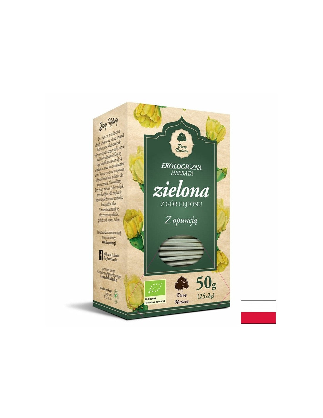 Zelený čaj s pichľavou hruškou Bio, 25 filtračných vreciek