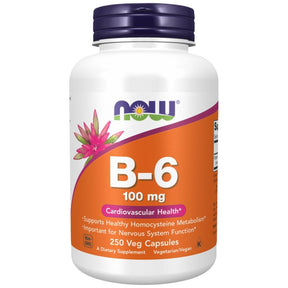 Vitamin B-6 100 mg - 250 capsules - Nutra Best Europe