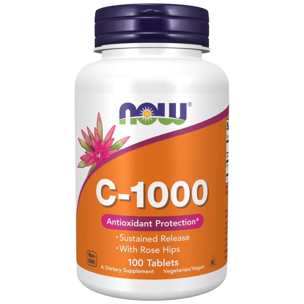 Vitamín C -1000 s ružovými bokmi / trvalým uvoľňovaním - 100 tabliet
