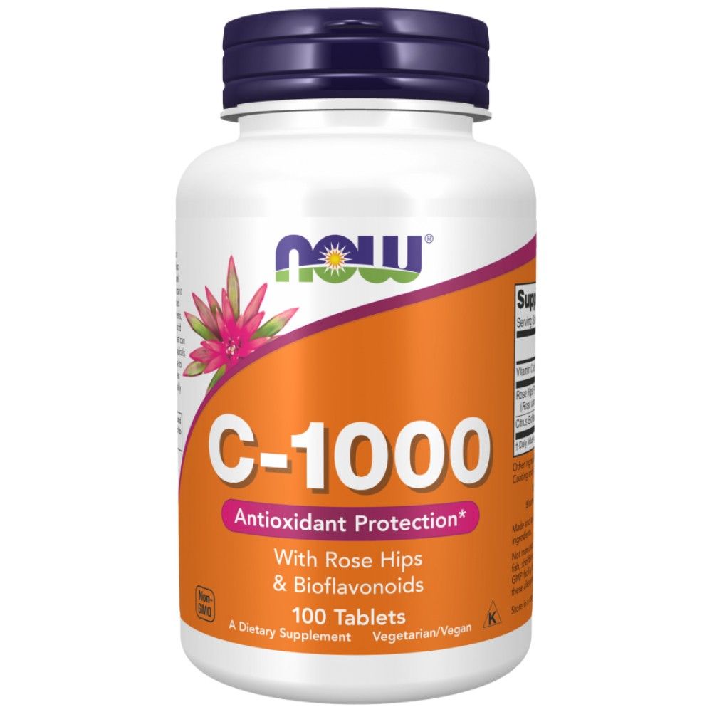 Vitamín C -1000 / s ružovými bokmi + bioflavonoidy - 100 tabliet