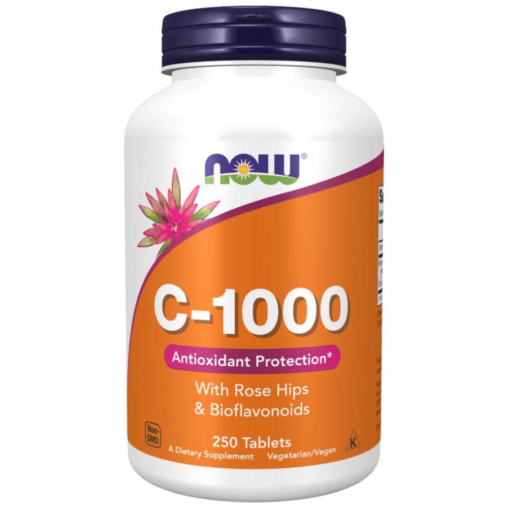 Vitamín C -1000 / s ružovými bokmi + bioflavonoidy - 250 tabliet