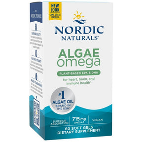 Algae Omega 715 mg - 60 Gel capsules - Nutra Best Europe