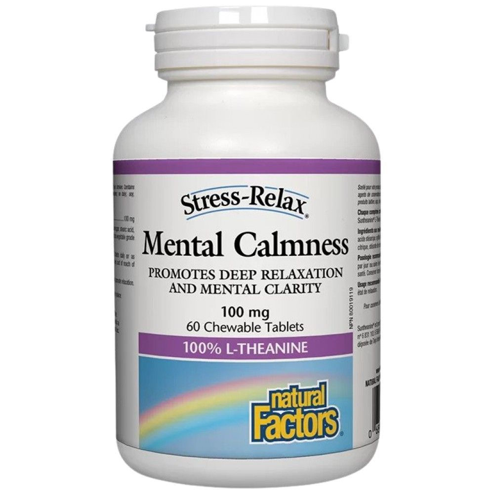 Mentálny pokoj L -theanine 100 mg - 60 žuvacích tabliet