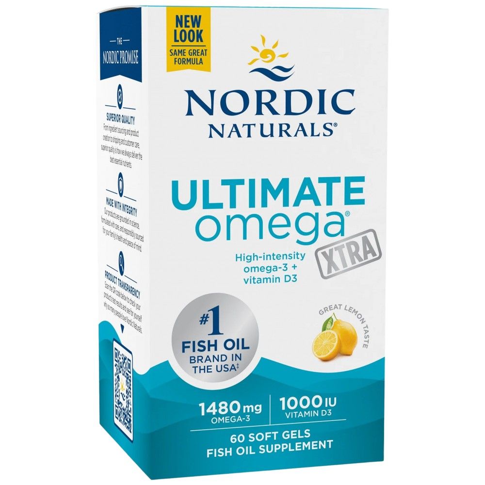 Ultimate Omega Xtra | S vitamínom D3 - 60 gélové kapsuly