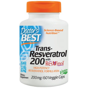 Trans-Resveratrol 200 mg | with ResVinol-25 - 60 capsules - Nutra Best Europe
