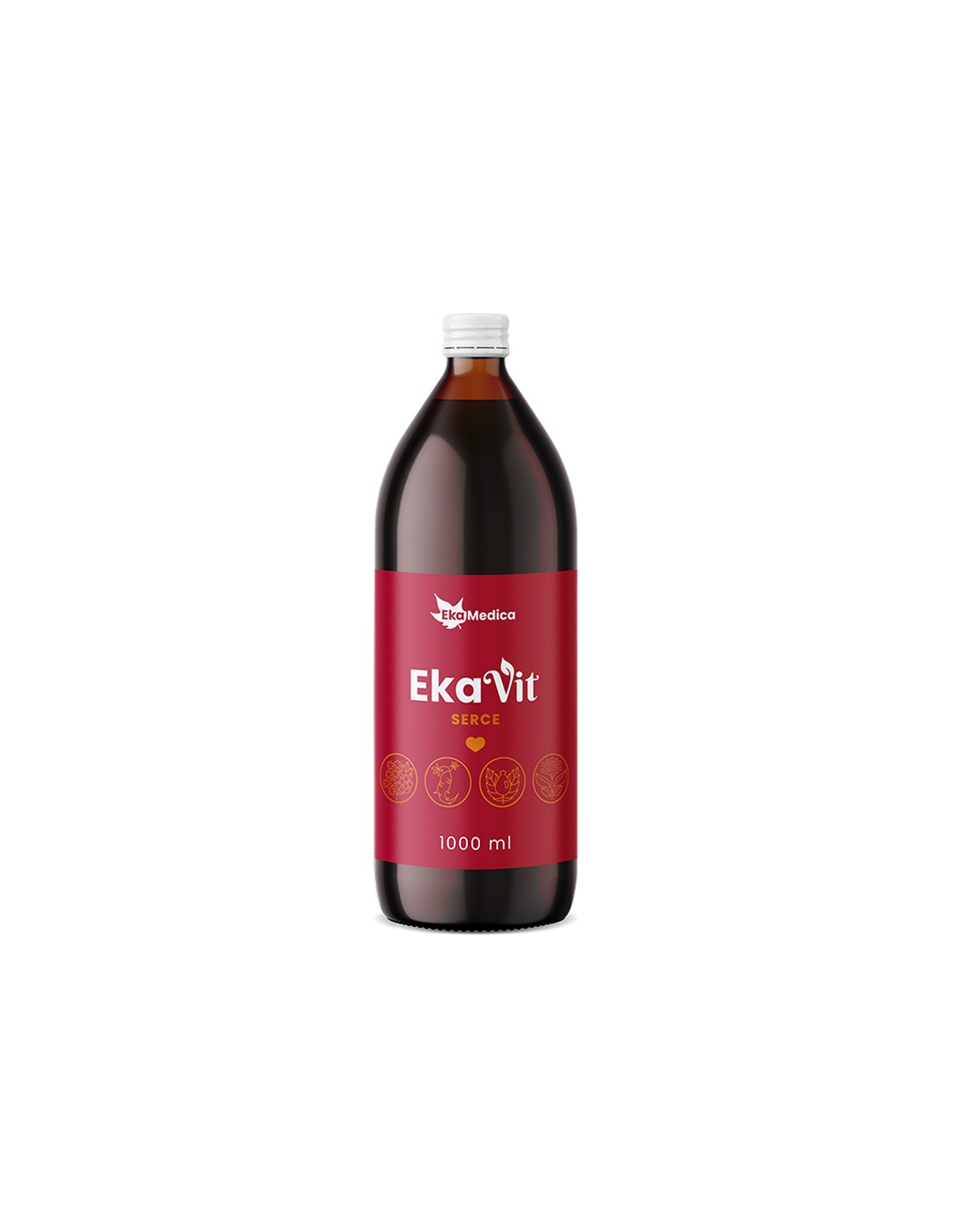Vzorec pre zdravie srdca s havárom, Rosehip a ženšenom, sirup 1 l Ekamedica