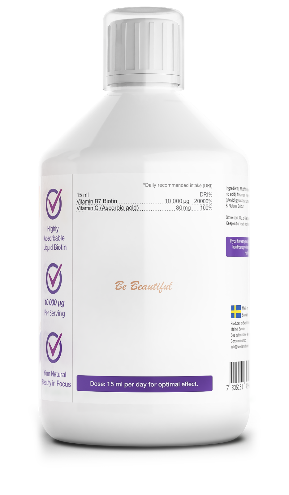 Kvapalný biotín 10 000 mcg x 500 ml