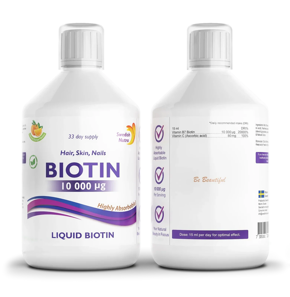 Kvapalný biotín 10 000 mcg x 500 ml