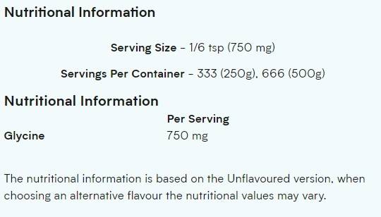100% glycín / glycínový aminokyselinový prášok 250 gramov