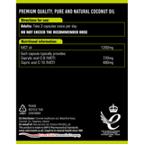 Triglyceridy stredného reťazca z kokosového oleja (100% MCT olej) 1200 mg 120 kapsúl Naturesaid