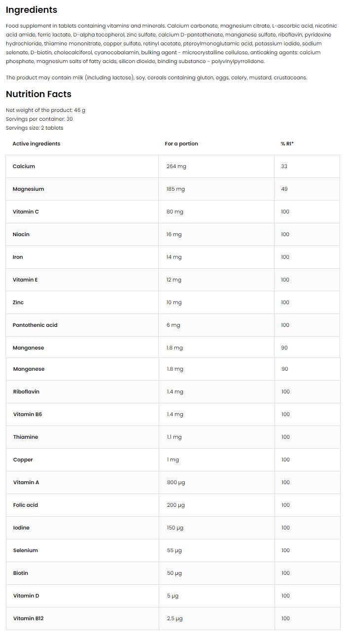 100% Vit & Min - 30 tabliet