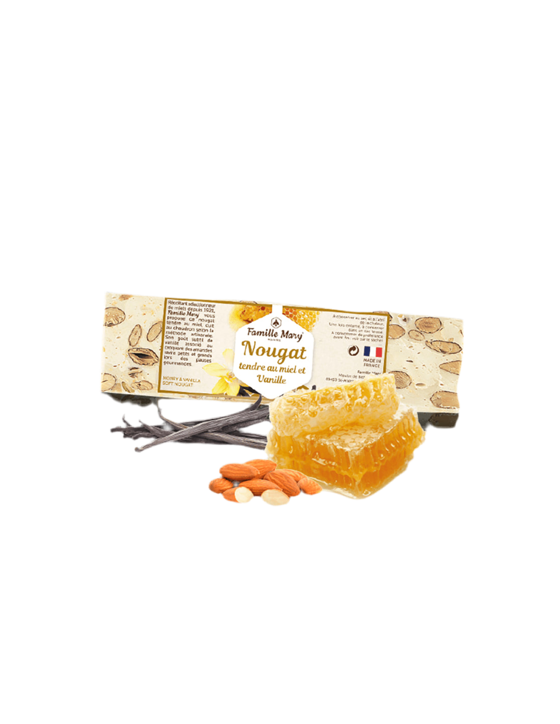 Jemný nougat s medom, mandľami a vanilkou, 100 g