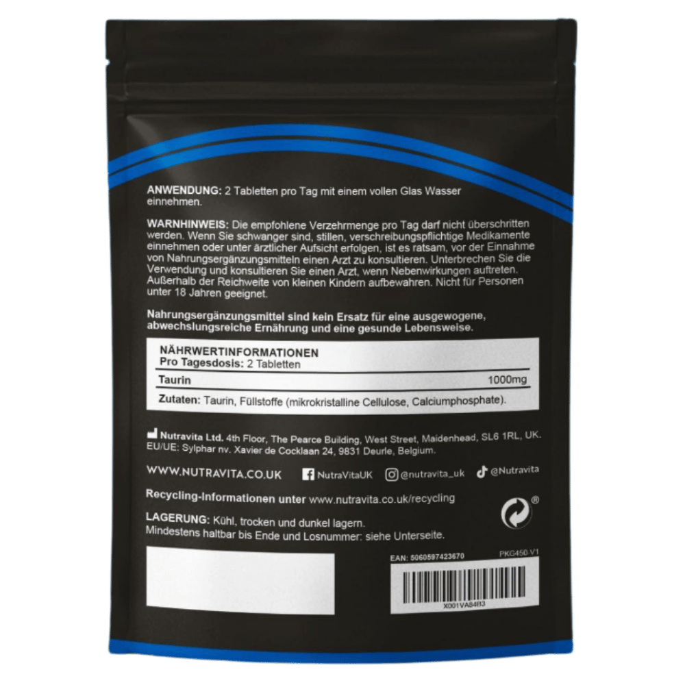 Taurín 1000 mg /180 tabliet, 90 dní /