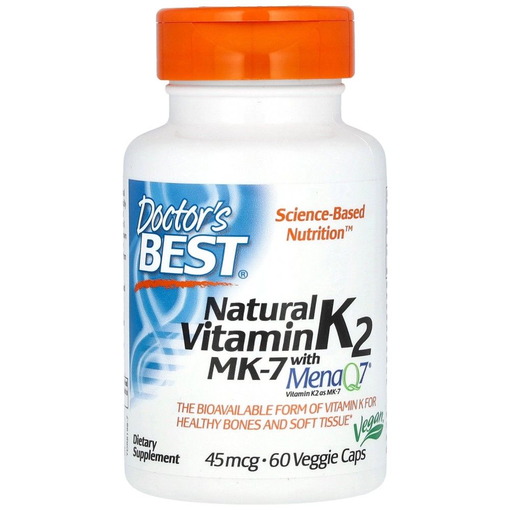 Najlepší prírodný vitamín K2 Mk -7 45 McG - 60 kapsúl