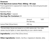 Celé spektrum citrónová kôra 400 mg 60 kapsúl
