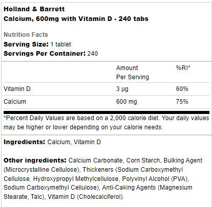 Vápnik 600 mg + vitamín D - 240 tabliet