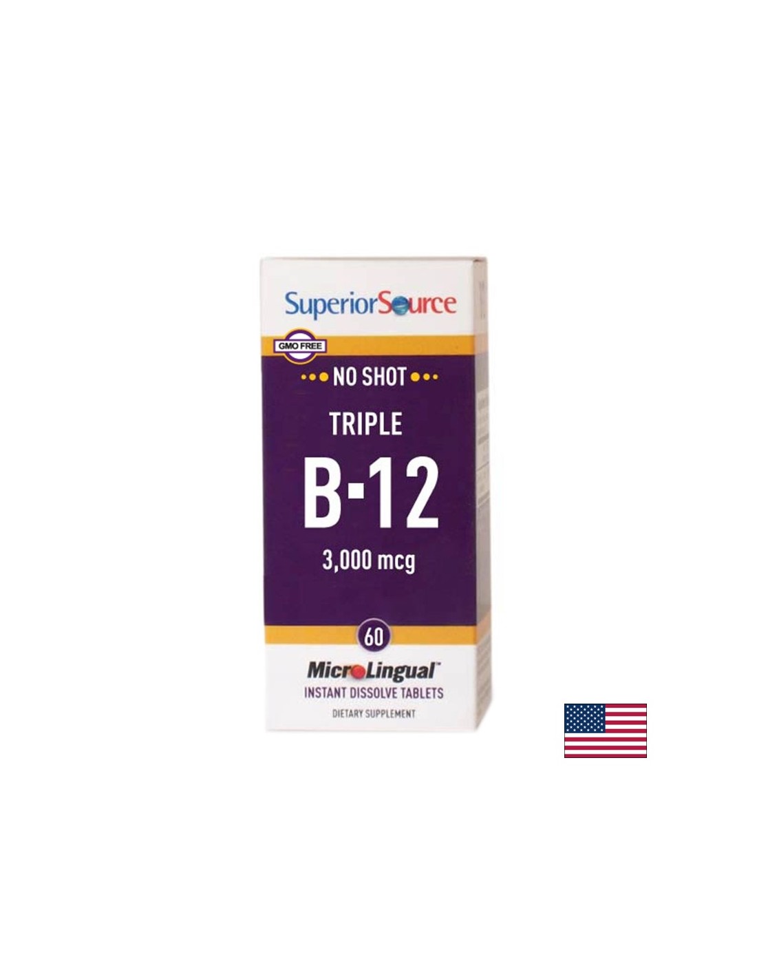 Vitamín B12 3000 mcg - Nervový systém, 60 sublingválnych tabliet <tc>Superior Source</tc>