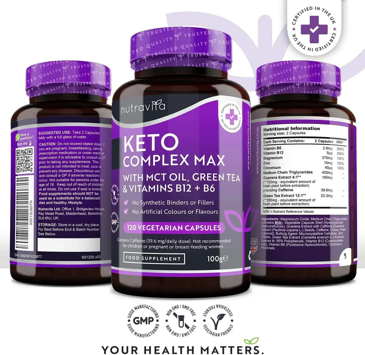 Keto Complex Max /120 kapsúl, 60 dávok/ <tc>Nutravita</tc>