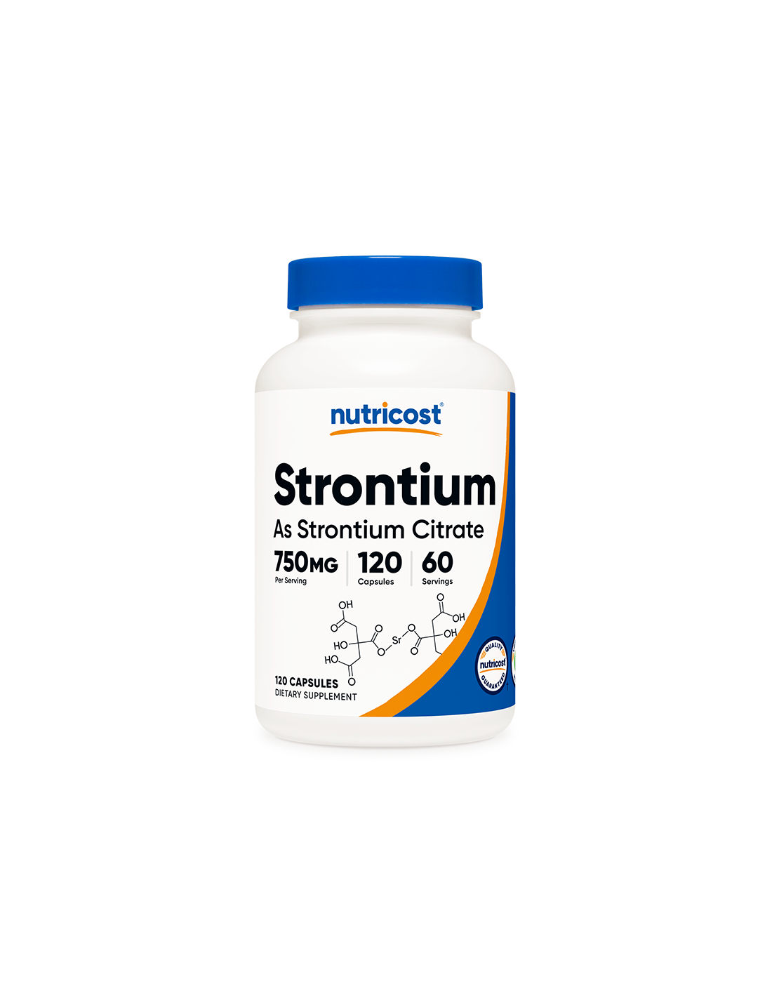 Kosti a kĺby - Stroncium (citrát), 120 kapsúl <tc>Nutricost</tc>