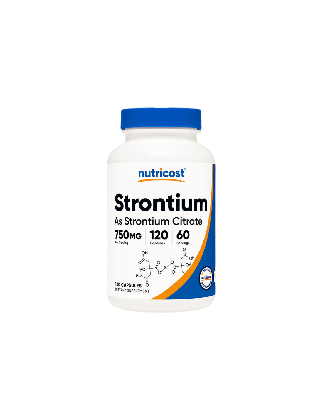 Kosti a kĺby - Stroncium (citrát), 120 kapsúl <tc>Nutricost</tc>