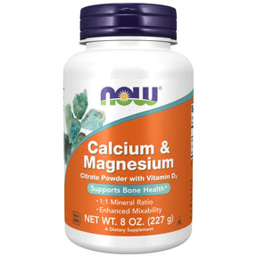 Calcium & Magnesium Citrate Powder with Vitamin D3 - 227 grams - Nutra Best Europe
