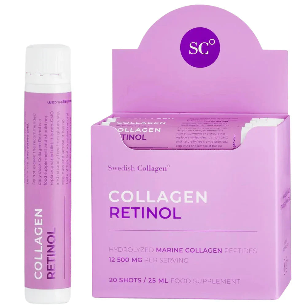 Rybí kolagén 12500 mg s retinolom, kyselina hyalurónová, biotín, MSM /20 ks x 25 ml/ <tc>Swedish Collagen</tc>