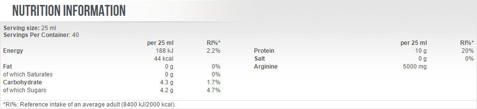 Arginín kvapalina 1000 ml.