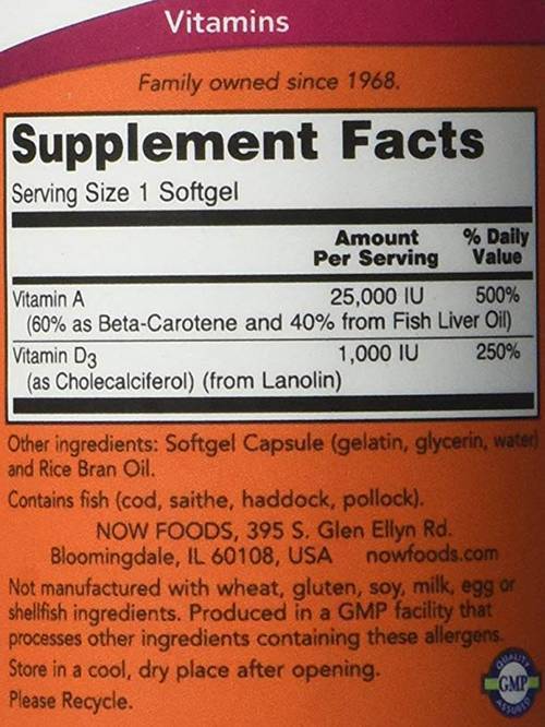 Vitamín A 25000 IU - 250 gélových kapsúl