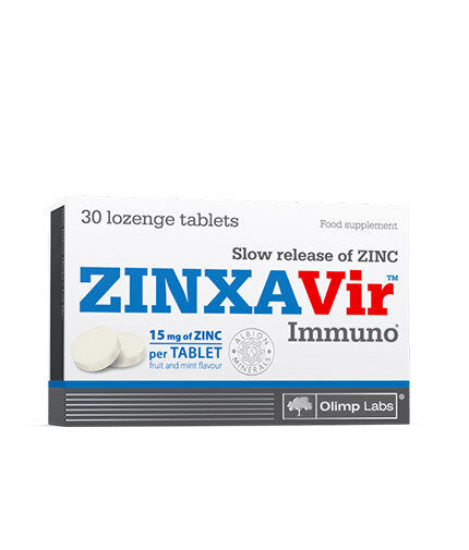 Zinok 15 mg / ZINXAVir Immuno 30 žuvacích tabliet <tc>Olimp</tc>