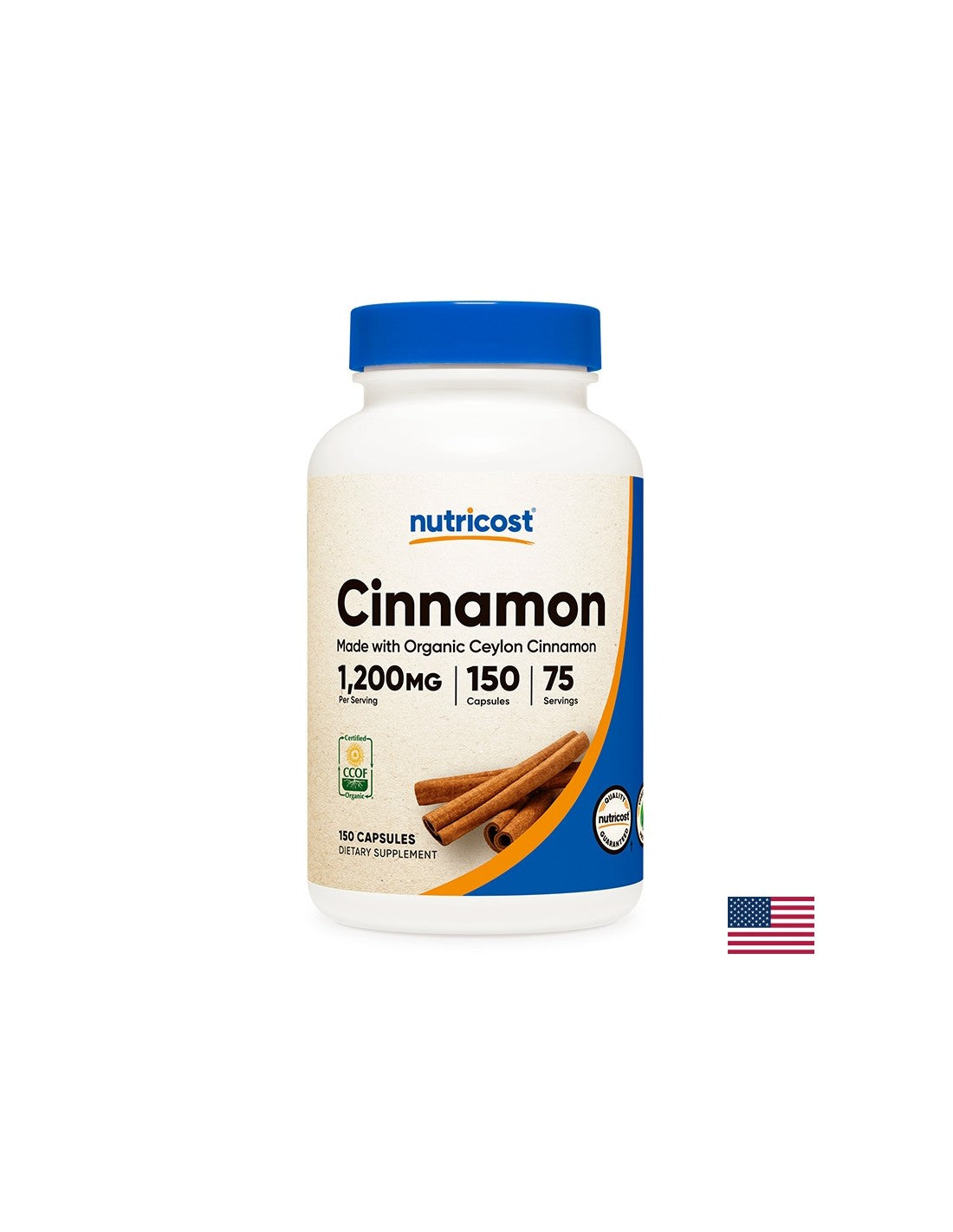 Kontrola cukrovky v krvi – ceylonská škorica 150 kapsúl <tc>Nutricost</tc>