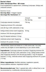 Ultra Cordyceps Plus | S Artichoke & Ginkgo Biloba - 60 kapsúl