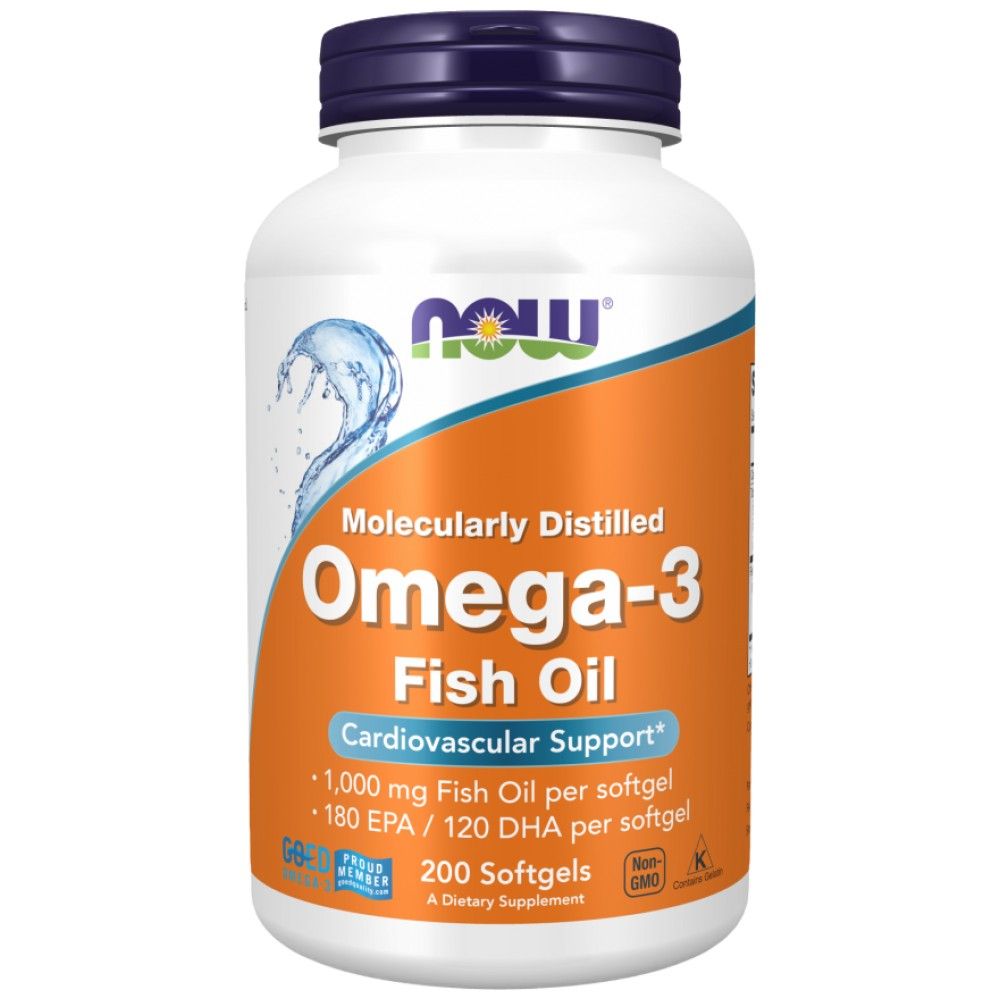 Omega 3 1 000 mg / molekulárne destilované - 200 gélových kapsúl