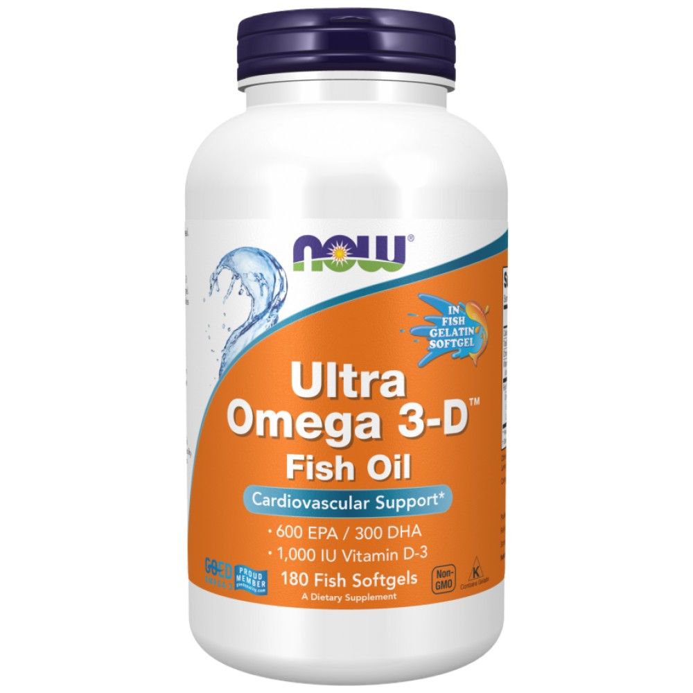 Ultra Omega 3-D s vitamínom D-3-180 gélové kapsuly