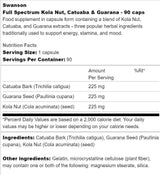 Celé spektrum kola orechy, Catuaba a Guarana 90 kapsúl